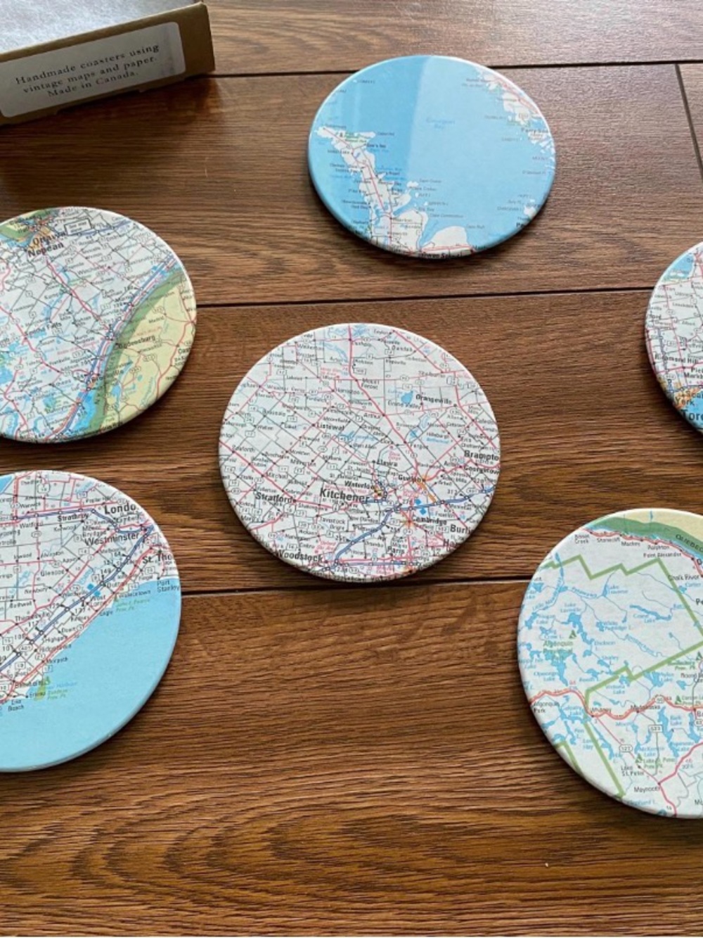 NEW custom Ontario map coasters set of 6